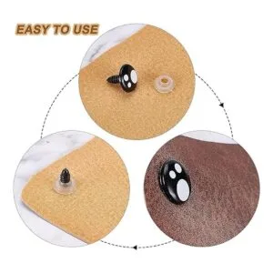 PH PandaHall Ojos de seguridad de resina 100 piezas de