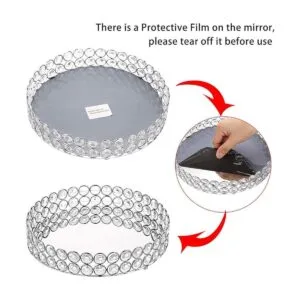 Hipiwe Bandeja de maquillaje de cristal bandeja de