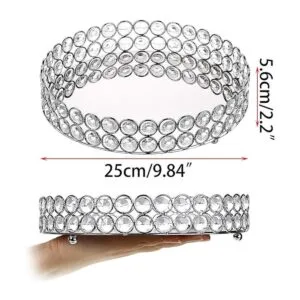 Hipiwe Bandeja de maquillaje de cristal bandeja de