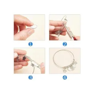 100 colgantes de acero inoxidable 304 de 0.512 in de