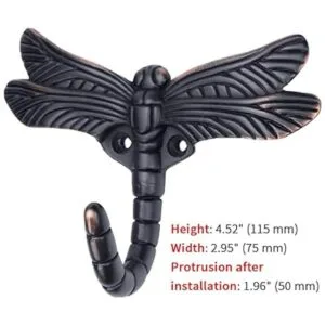 Ajaa Juego de 4 ganchos de libélula para bata de baño_2