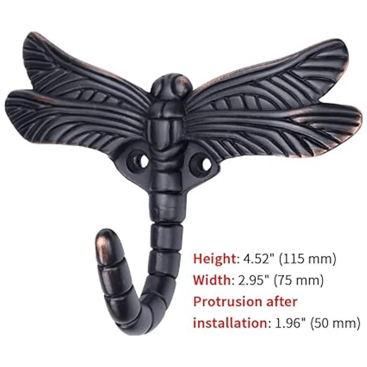 Ajaa Juego de 4 ganchos de libélula para bata de baño_2