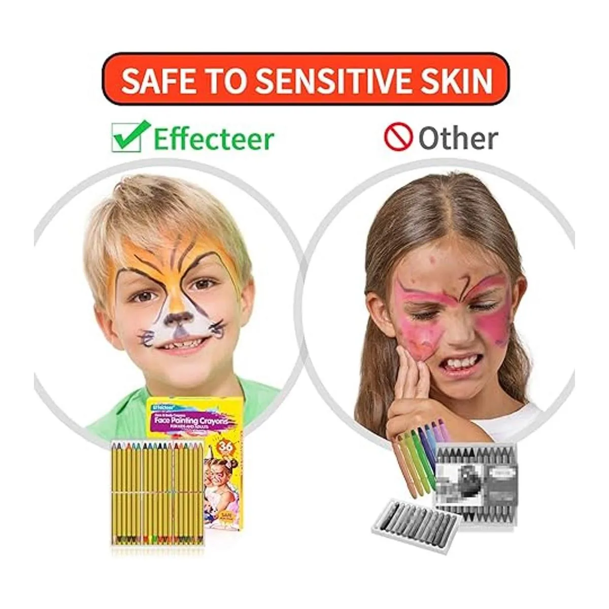 Crayones de pintura facial para niños 36 varillas de