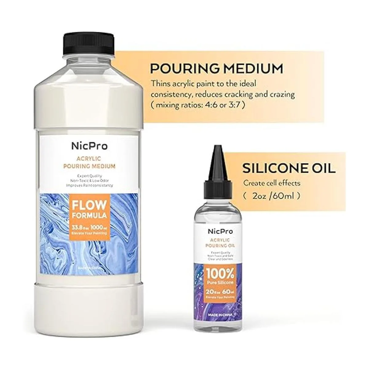 Nicpro Kit de vertido acrílico suministros de inicio para