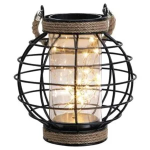 JHY DESIGN Jaula de metal LED con pilas 7.3 pulgadas de_1