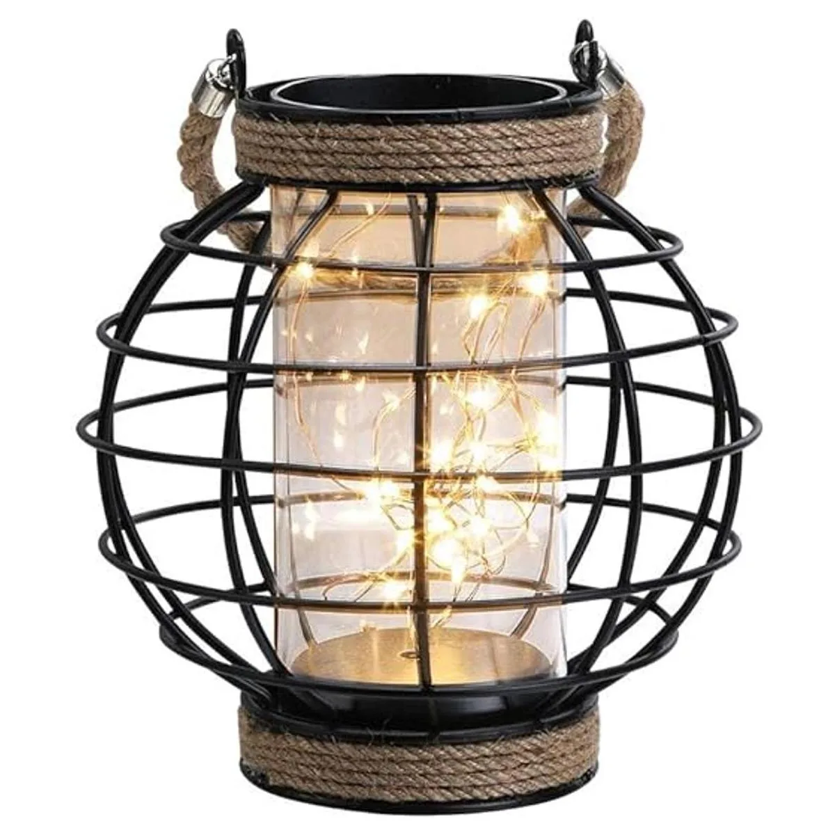 JHY DESIGN Jaula de metal LED con pilas 7.3 pulgadas de_1