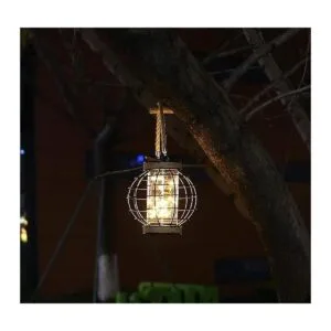 JHY DESIGN Jaula de metal LED con pilas 7.3 pulgadas de_3