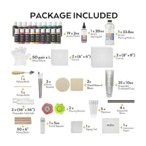 Nicpro Kit de vertido acrílico suministros de inicio para