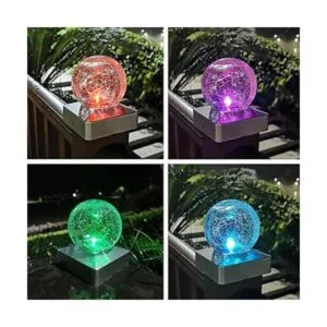 Luz solar para poste de cerca 4 x 4 pulgadas luz solar_4