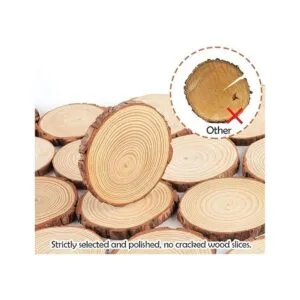 Rebanadas de madera 16 piezas de 3.5 a 4 pulgadas sin_3