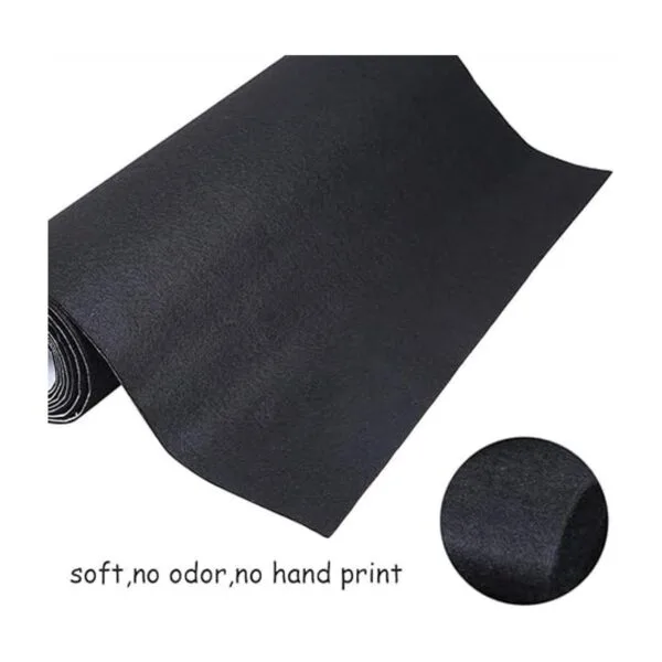 Caydo Forro de rollo de fieltro autoadhesivo grande negro