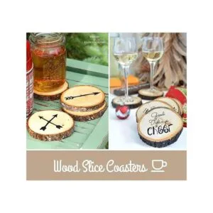 Rebanadas de madera 16 piezas de 3.5 a 4 pulgadas sin_6