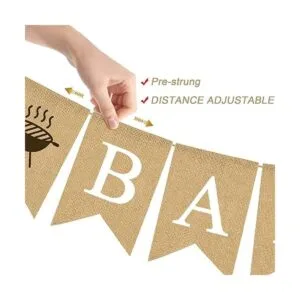 Rainlemon Bandera de yute para bebé con temática de_5