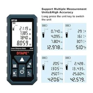 Medidor láser de 165 pies medidor de distancia láser