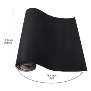Caydo Forro de rollo de fieltro autoadhesivo grande negro