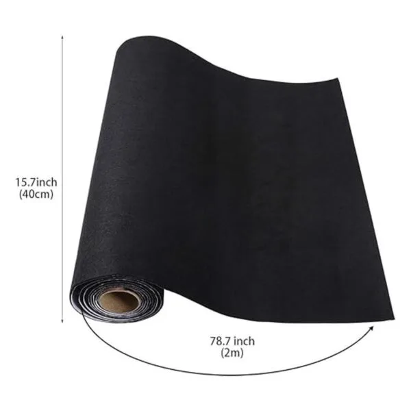 Caydo Forro de rollo de fieltro autoadhesivo grande negro