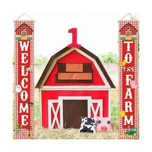 Banner de porche de animales de granja decoraciones de_4