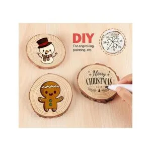 Rebanadas de madera 16 piezas de 3.5 a 4 pulgadas sin_4