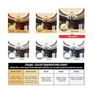 Bombilla LED de candelabro de 6 W de 3000 K color blanco