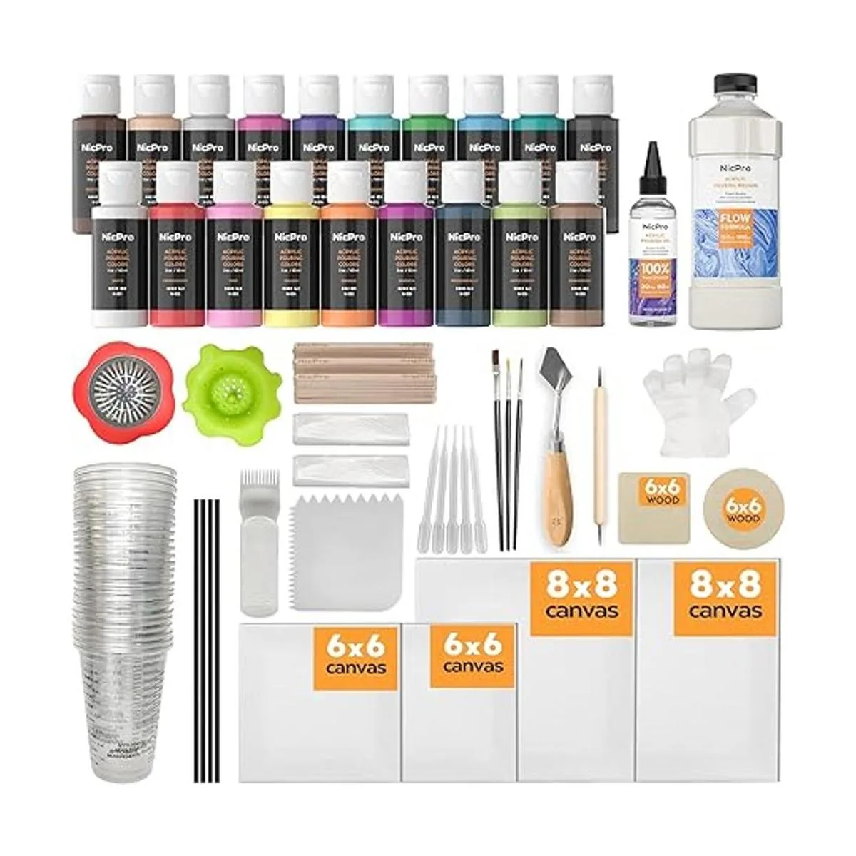 Nicpro Kit de vertido acrílico suministros de inicio para