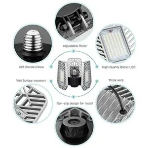 LZHOME Luces LED de garaje luces de techo LED deformables