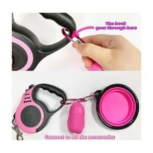 PETIMP Correa retráctil ligera y portátil de 16 pies con_6