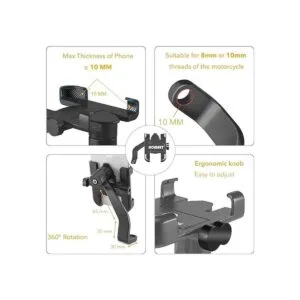 Homeet Soporte para teléfono de motocicleta soporte de_5