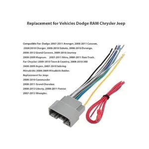 RED WOLF Reemplazo del arnés de cable de radio estéreo de_4