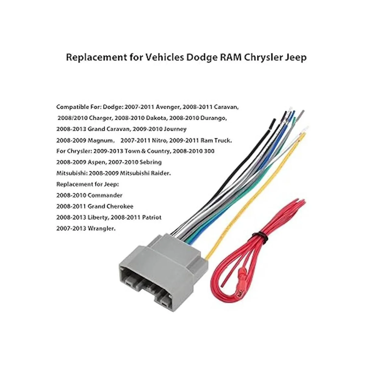 RED WOLF Reemplazo del arnés de cable de radio estéreo de_4