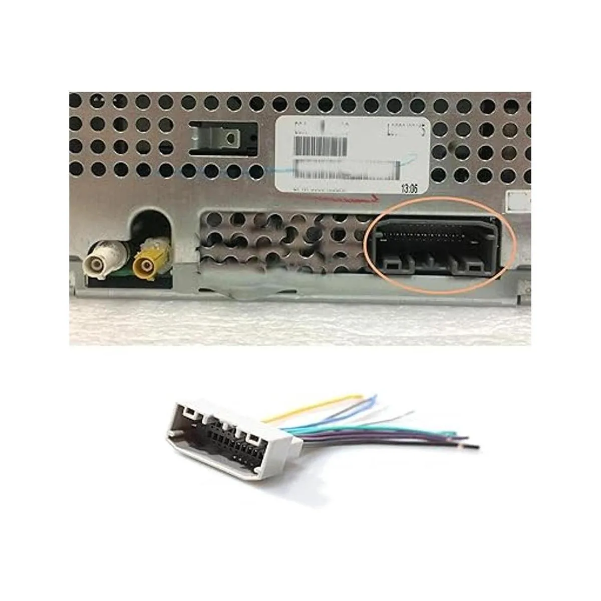 RED WOLF Reemplazo del arnés de cable de radio estéreo de_2