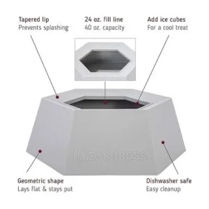 Leashboss Cuenco de agua para perro de viaje sin_3