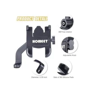 Homeet Soporte para teléfono de motocicleta soporte de_3