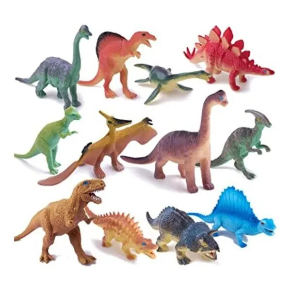 Peruser Dinosaurs Toys Paquete de 12 figuras realistas de_1