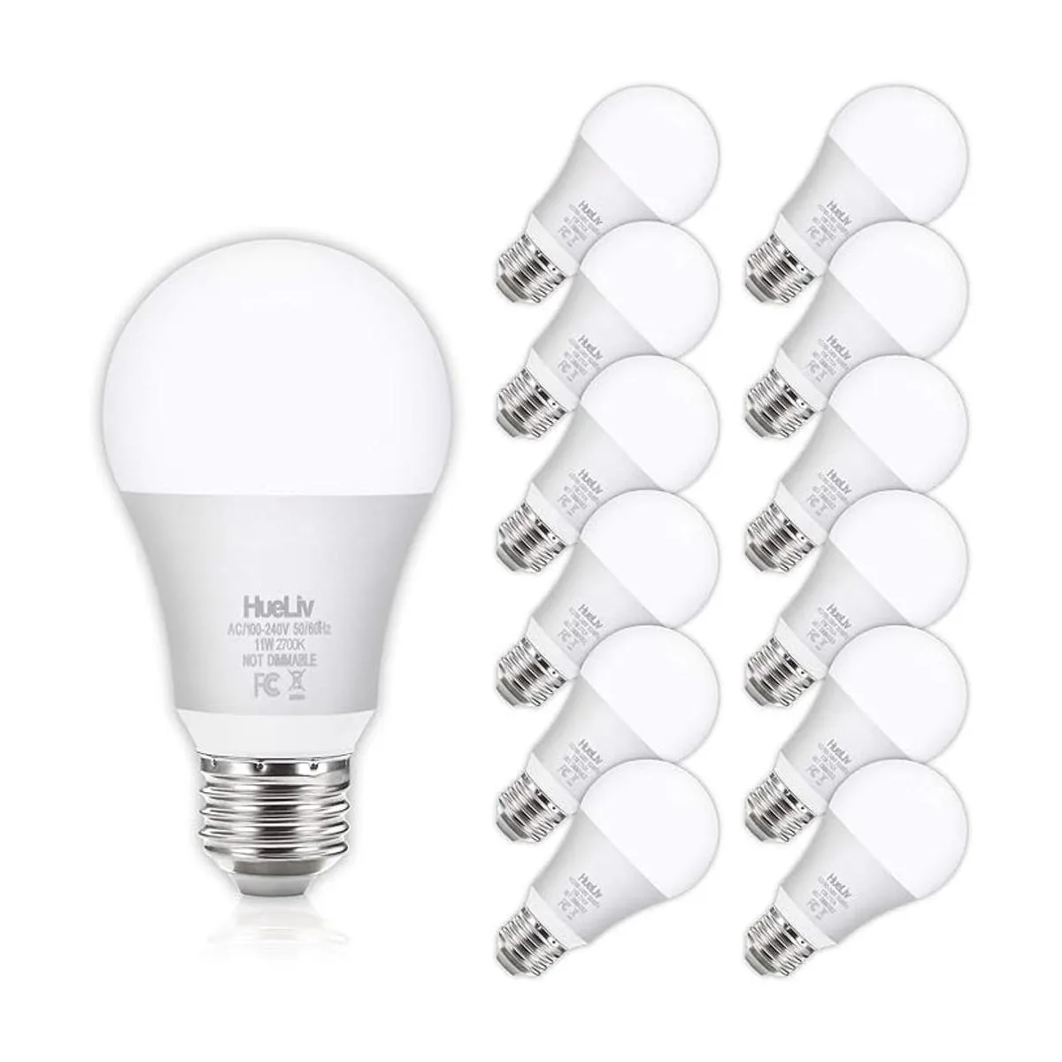 Paquete de 12 bombillas LED A19 bombillas LED