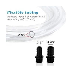 PULACO 400GPH Submersible Water Pump with 5 ft Tubing 25W_2