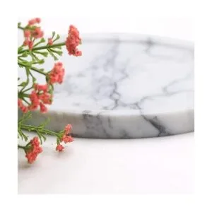 LUANT Bandeja decorativa circular de piedra de mármol para_4
