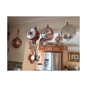 Ganchos decorativos para pared 6 unidades Negro