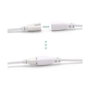 T5 T8 Cable conector de tubo LED de 8.5 pulgadas doble