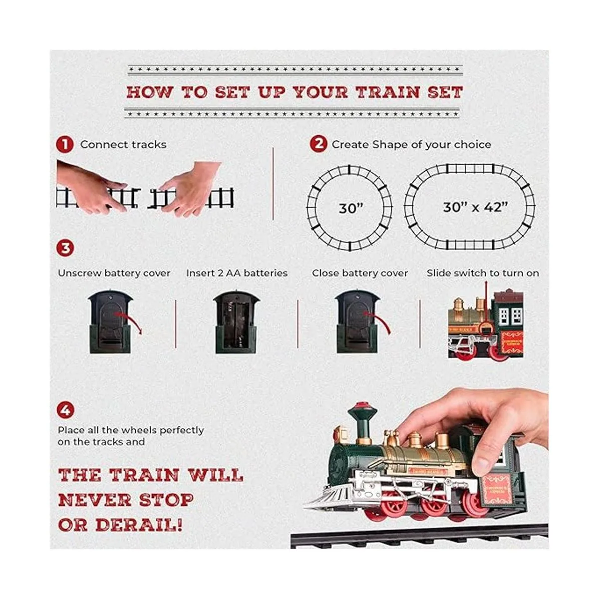 Juego de tren juguete eléctrico de tren para niños y_6