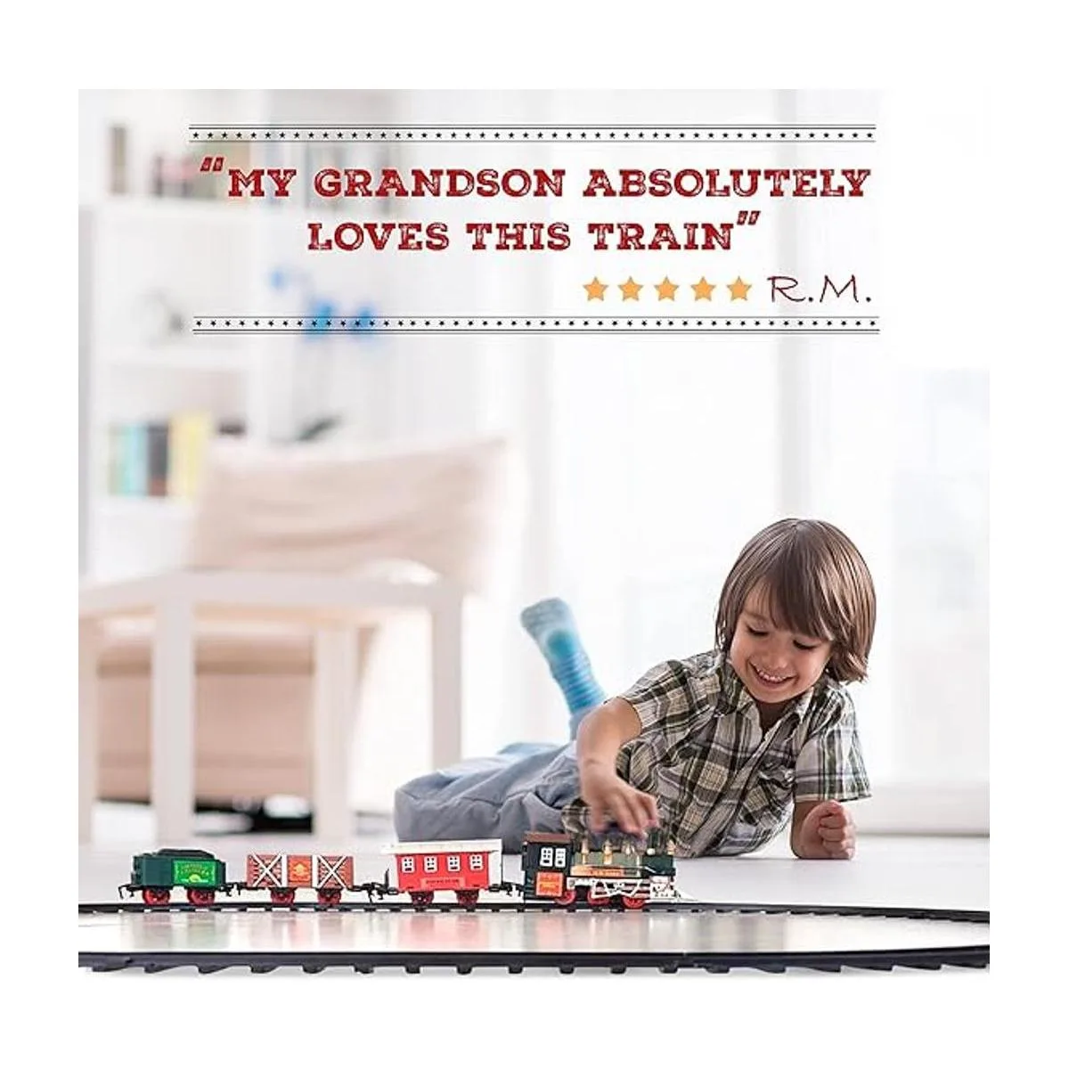 Juego de tren juguete eléctrico de tren para niños y_2