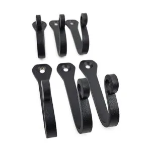 Ganchos decorativos para pared 6 unidades Negro