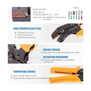 Glarks 486 alicates de crimpadora de alambre con juego de_4
