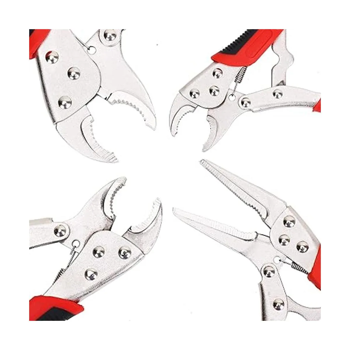 FASTPRO Juego de 4 alicates de bloqueo con agarre