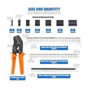 Glarks 486 alicates de crimpadora de alambre con juego de_2