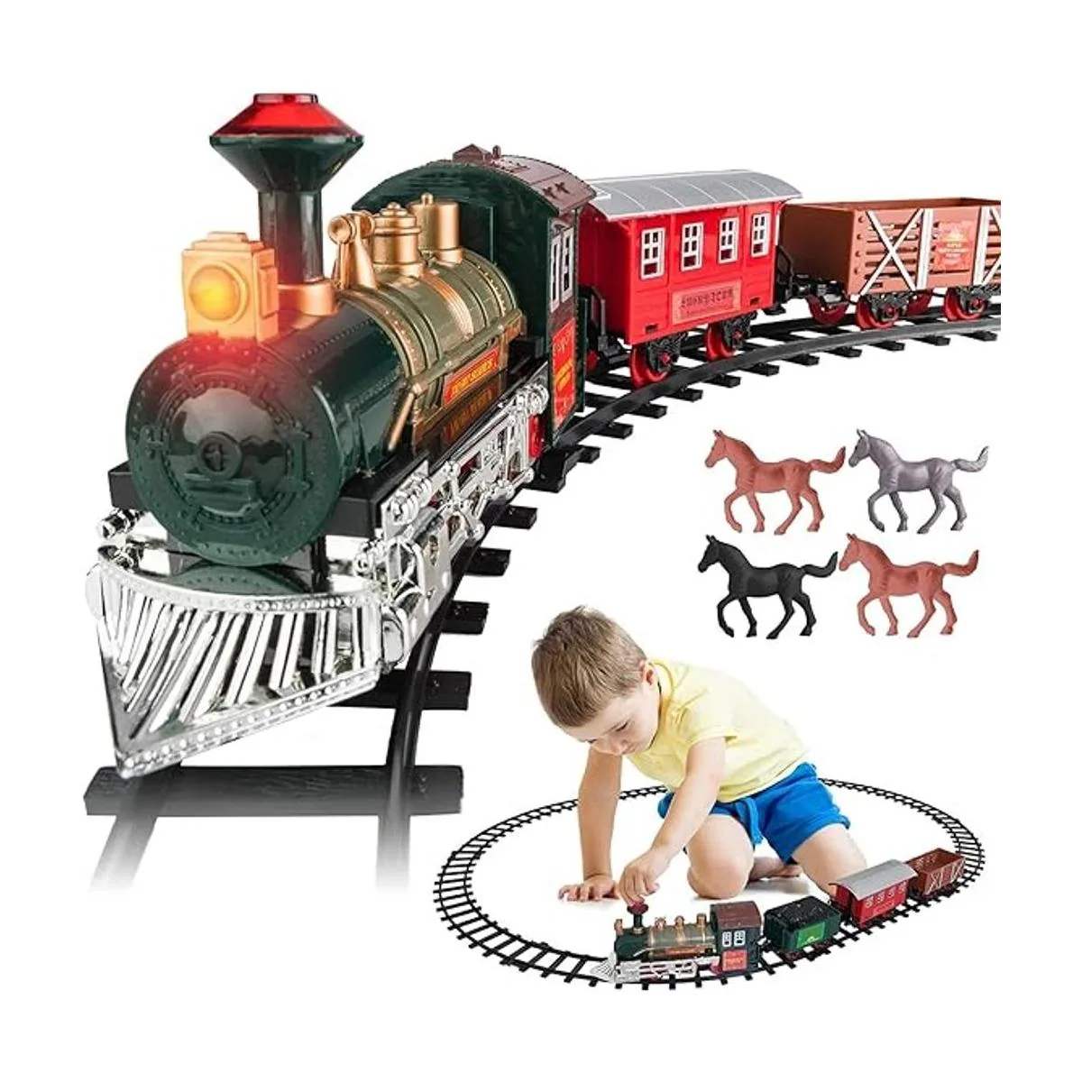 Juego de tren juguete eléctrico de tren para niños y_1