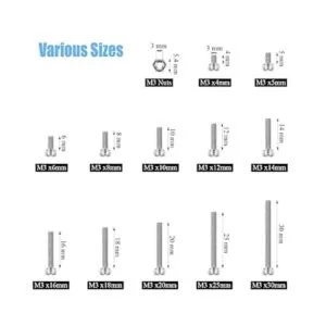 DYWISHKEY Juego de 700 tornillos y tuercas de cabeza_2