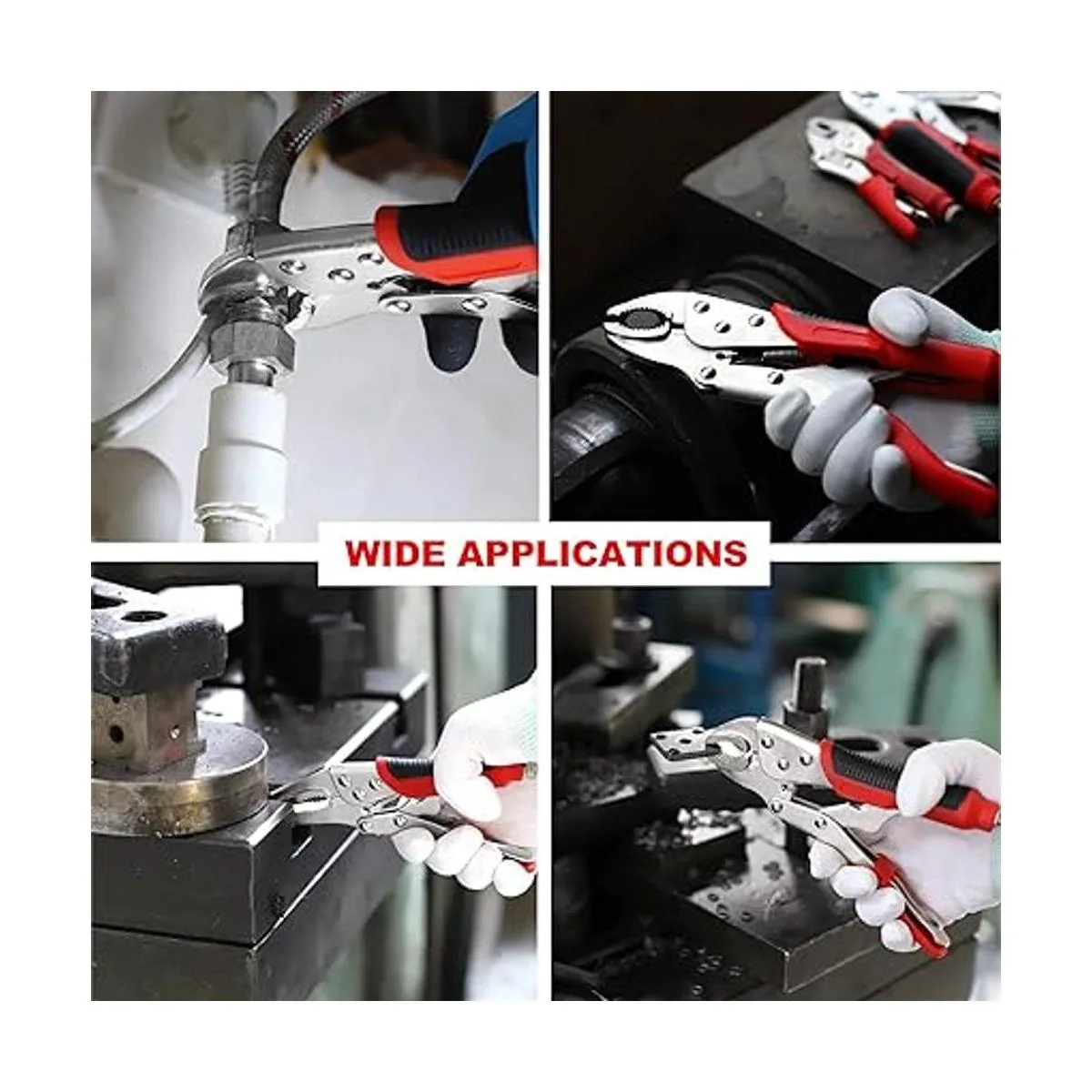 FASTPRO Juego de 4 alicates de bloqueo con agarre