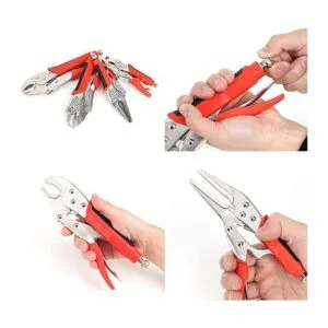 FASTPRO Juego de 4 alicates de bloqueo con agarre