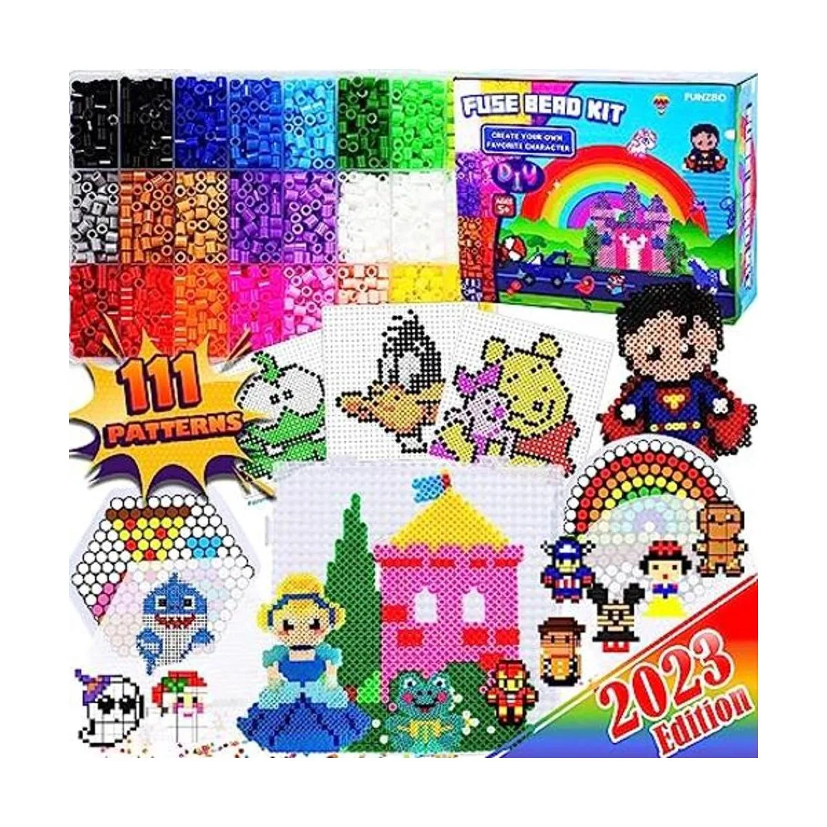 FunzBo Paquete de cuentas que se funden 111 patrones