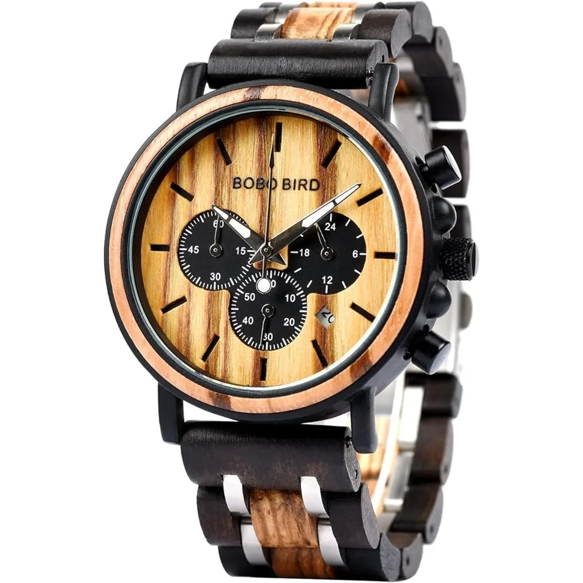 BOBO BIRD Reloj de madera para hombre de lujo ligero de